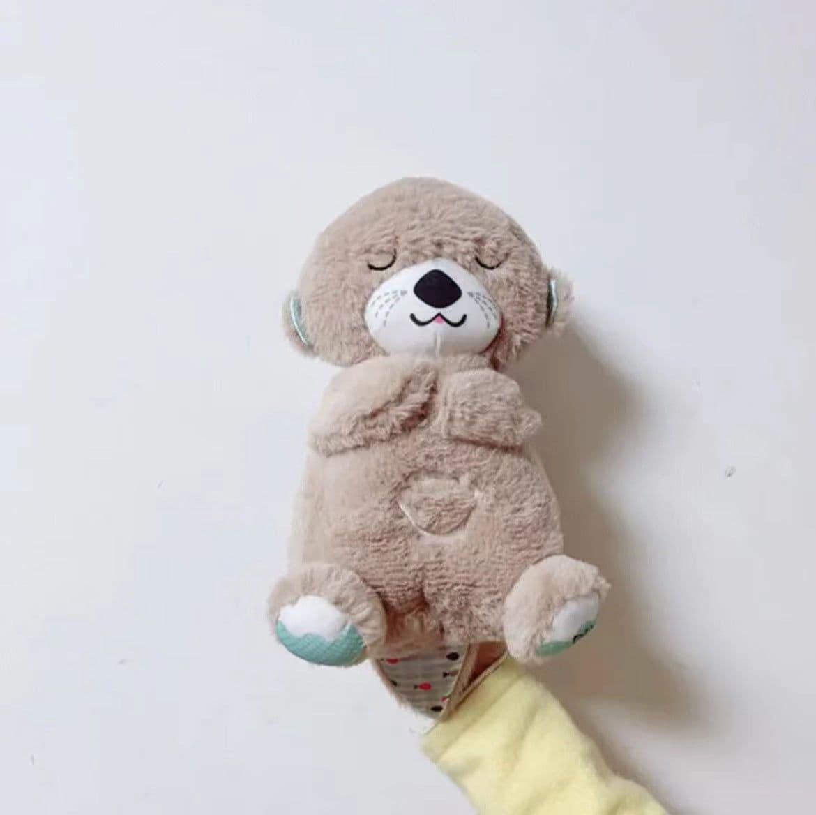 image-Breathing Bear Otter Plush Toy - 32cm Soothing