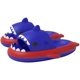 image-Cross-border cow shark sandals and slippers for men at home