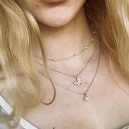 image-Pearl Butterfly Necklace - Diamond Multi-Layer
