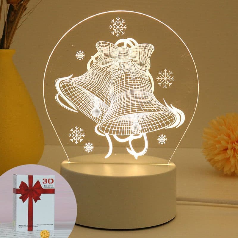 image-Christmas 3D Night Light Table Lamp, Kids' Gift, Modern, USB, 135x210mm