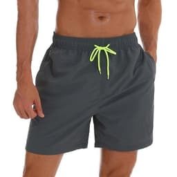 image-Cross-border new summer sports and leisure solid color men's quarter shorts breathable lotus leaf mesh men's beach pants
