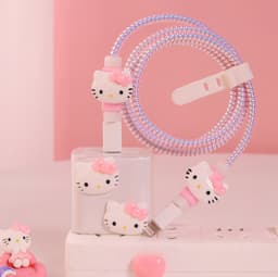 image-Girl's heart is suitable for Apple data cable protective cover ~ 20w mobile phone 11 charger head iphone13 shell ipad12