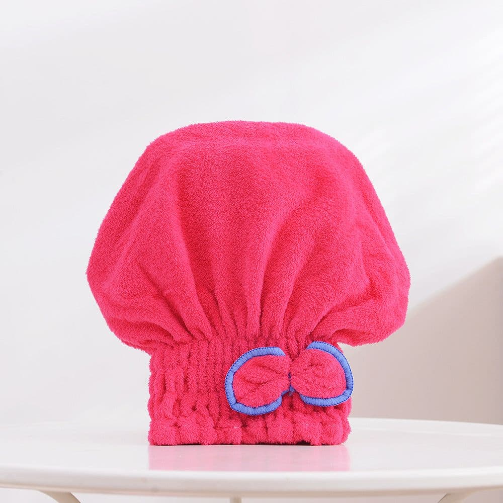 image-Coral Velvet Shower Cap - Purple 25x24cm