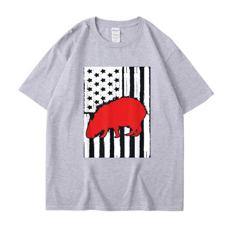 image-Men's Cartoon Anime T-Shirt - Dark Gray XXL