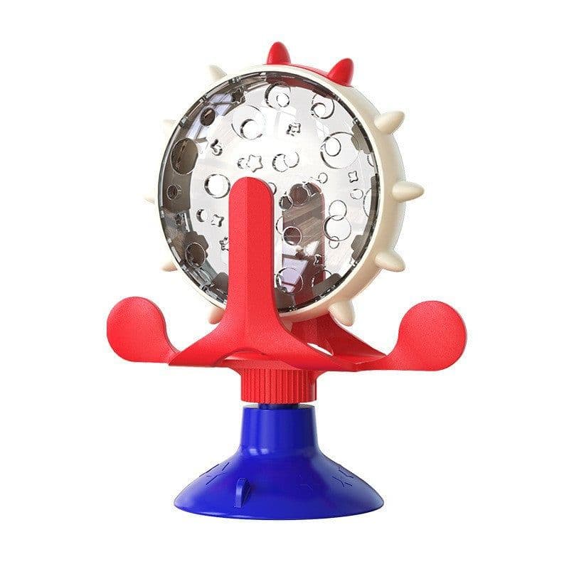image-Wholesale Pet Supplies Manufacturers New Puppy Toys To Amuse Cats Slow Food Leakage Device Windmill Turntable