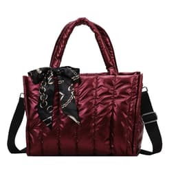image-Cotton Tote Bag Women Camouflage Chain Shoulder Strap