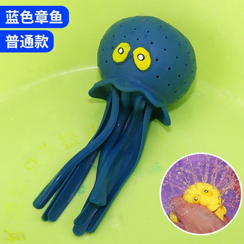 image-Cross-border water-absorbing octopus children's bath baby water toys beach boy swimming pool decompression new water spray hot style