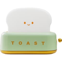 image-Bread machine night light led warm light bedroom bedside creative USB charging dimming lighting desk lamp timed sleeping light