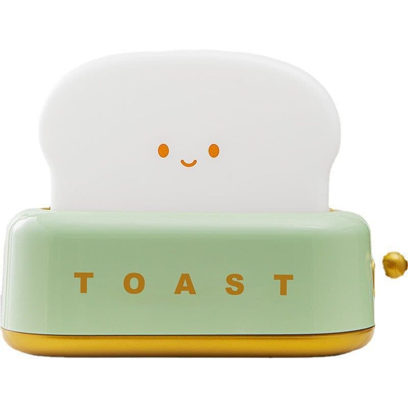 image-Bread machine night light led warm light bedroom bedside creative USB charging dimming lighting desk lamp timed sleeping light