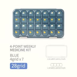 image-Manga Pill Box 7-Day Organizer Brown