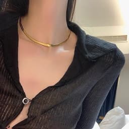 image-Titanium Steel Diamond Necklace - Women's Clavicle Chain