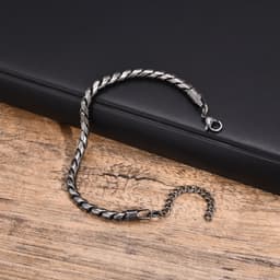 image-Men's Stainless Steel Hip-Hop Chain Bracelet