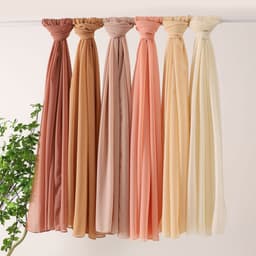 image-Weicai Chiffon Hijab Scarf - Gray Coffee 175x70cm