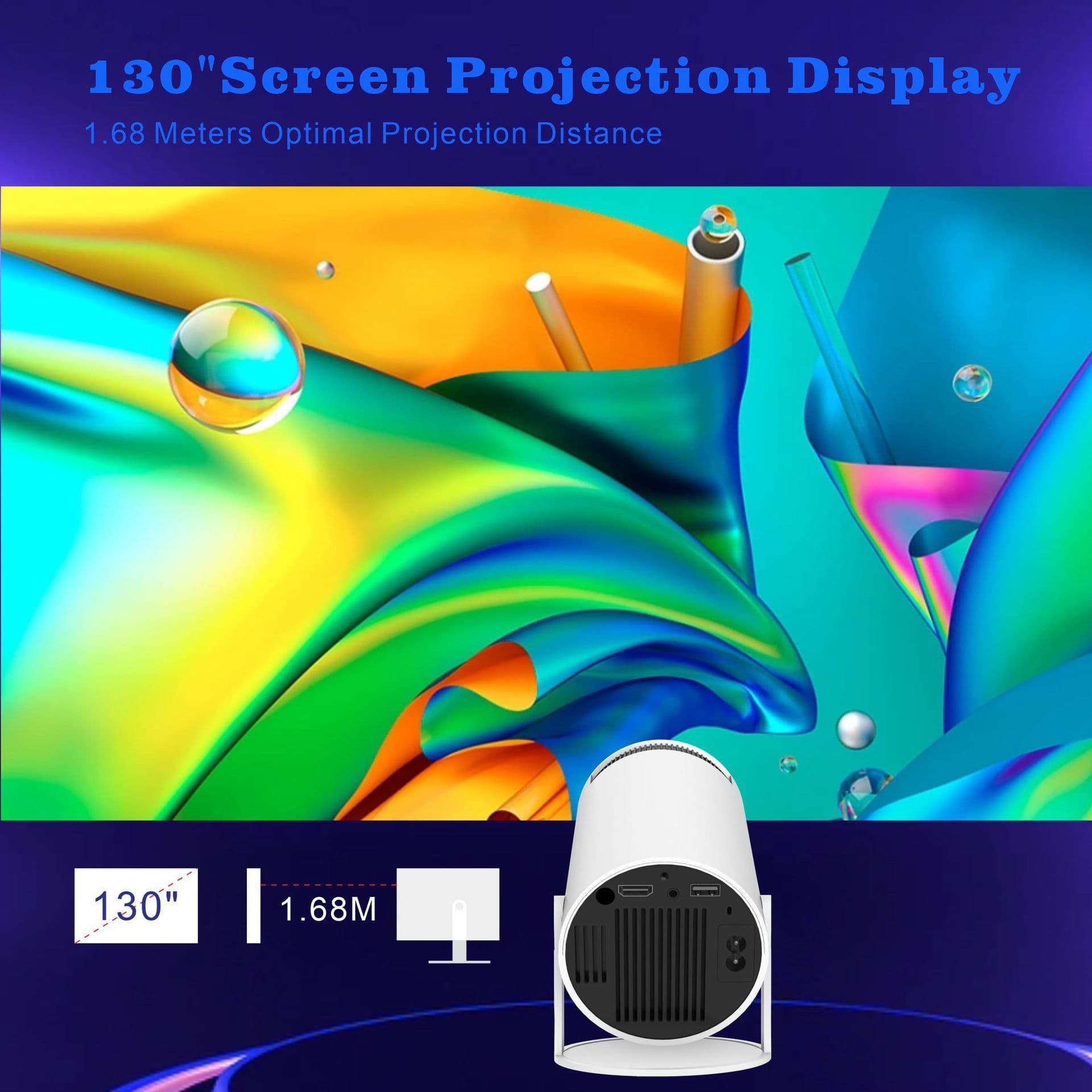 image-HY300 Portable Projector Android 11 720P