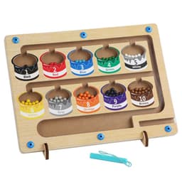 image-Wooden Magnetic Counting Color Sorting Board for Kids - 27.6x20.6x2.6cm Toy