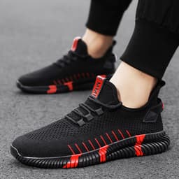 image-Raul Lion Mesh Running Shoes Men - Black Gray