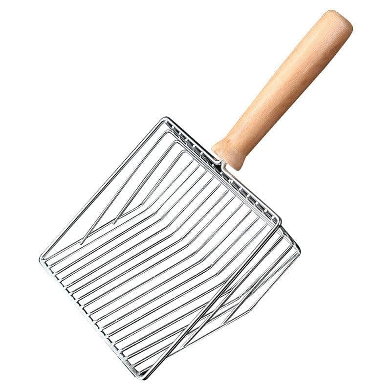 image-Metal Cat Litter Shovel - Rose Gold 16"