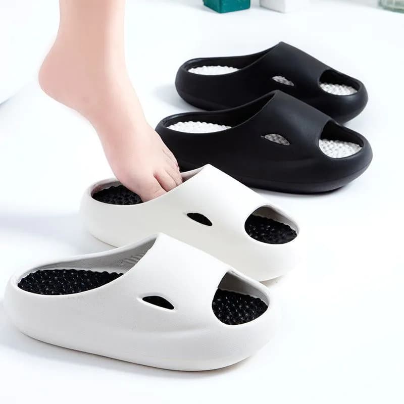 image-EVA Flip Flop Slippers - White 44-45 Massage