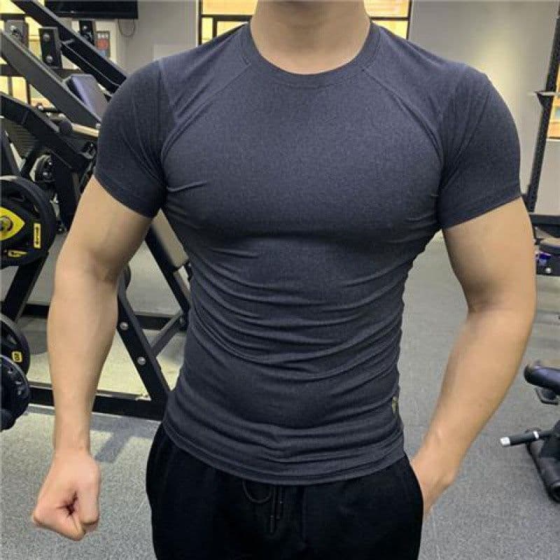 image-Men's Fitness T-Shirt Royal Blue 5XL Quick-Dry