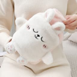 image-Purple Plush Hot Water Bottle 500ML - Removable Cover