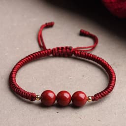 image-Cinnabar Red Rope Bracelet - Woven Lucky Birth Year