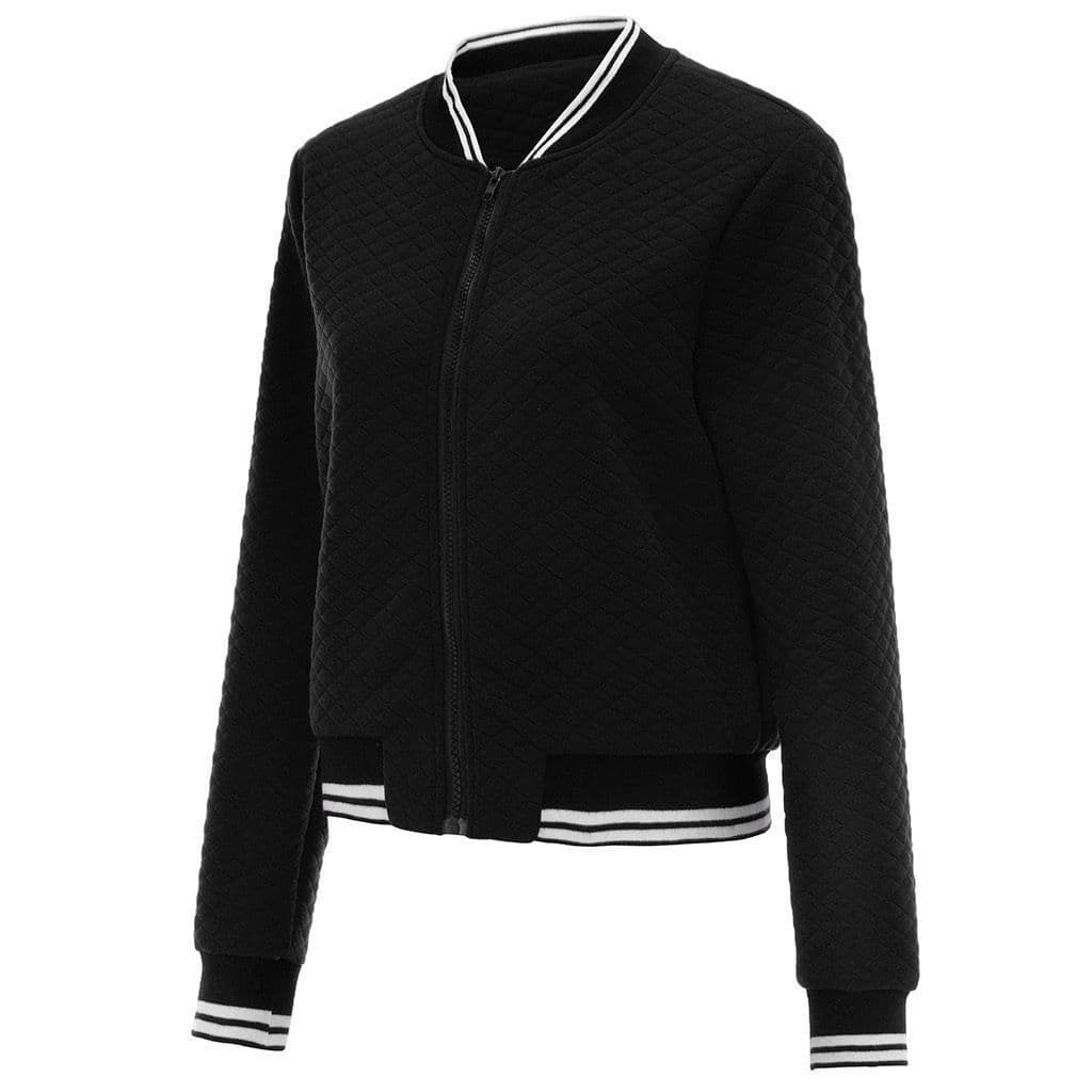 image-Baseball Jacket Women Brown 2XL Slim