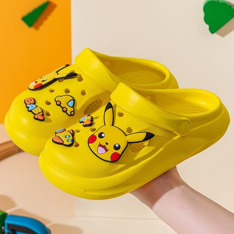 image-Pikachu EVA Slippers Children Lake Blue 36-37