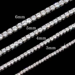 image-Europe and the United States hot trend hip-hop necklace accessories zircon tennis chain a row of diamonds copper inlaid zircon men’s necklace jewelry