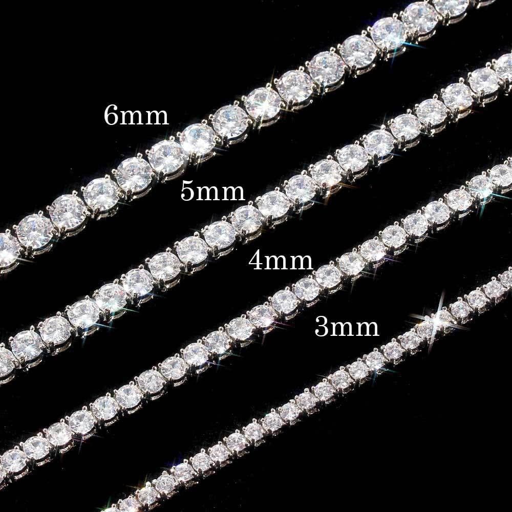 image-Europe and the United States hot trend hip-hop necklace accessories zircon tennis chain a row of diamonds copper inlaid zircon men’s necklace jewelry