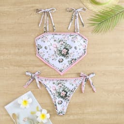 image-Boho Style Bikini Swimsuit - Polyester S
