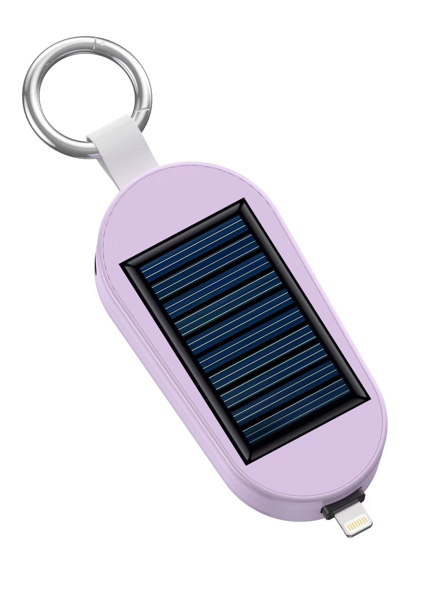 image-Cross-border solar mini keychain power bank mobile phone watch emergency power bank two in one solar charging