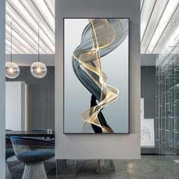 image-Postmodern abstract black yellow line canvas painting core wish AliExpress hot style painting core living room decoration painting