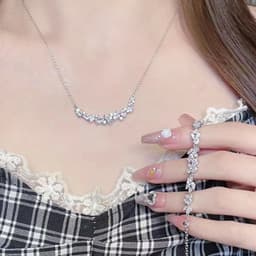image-Heartfelt Wisteria Flower Diamond Bracelet - Luxury 2023 Gift for Women