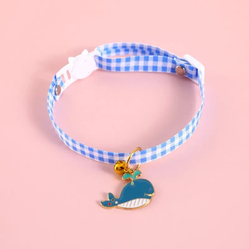 image-Dayuanzi Pet Collar - Denim Pink Cat Claw S