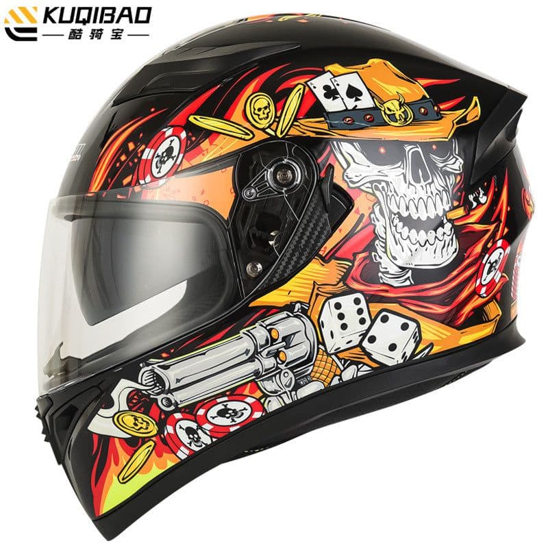 image-Coolqibao Motorcycle Full-Face Helmet Bluetooth XXL Gray