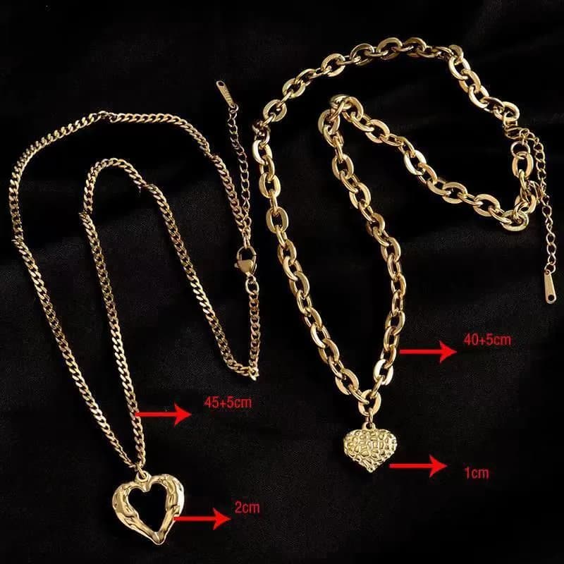 image-Titanium Steel Angel Wings Love Necklace - 41-50cm Adjustable