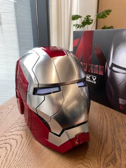 image-Jarvis Iron Man Helmet MK50 - 62cm Head Circumference - ABS Polished Ornament