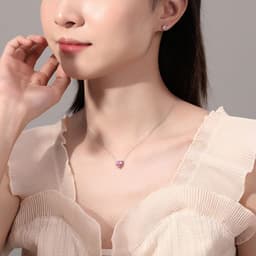 image-Xiaohongshu with the same style of love zirconium earrings female heart-shaped earrings silver needle ins wind ear jewelry live source wholesale