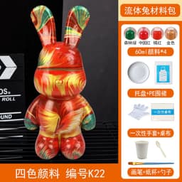 image-Fluid Bear DIY Rabbit Ornament - White 23cm Vinyl
