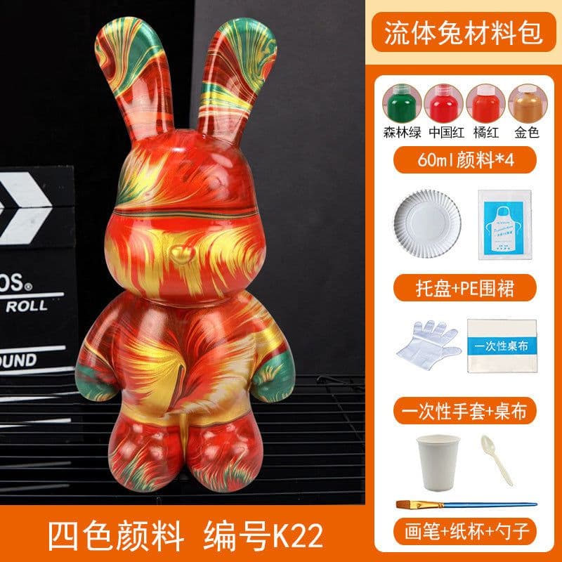 image-Fluid Bear DIY Rabbit Ornament - White 23cm Vinyl