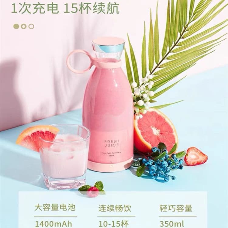 image-Cross-border Explosive Factory Direct Sales Blender Portable Household Wireless Rechargeable Electric Gift Juicer Juice