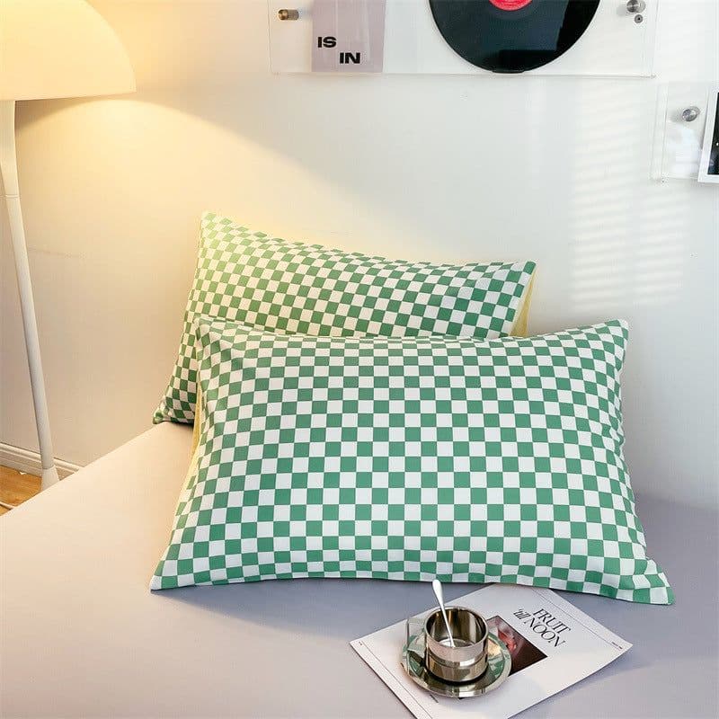 image-Modern Simple Cartoon Pillow Cover Cotton Pair