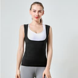 image-Amazon shapewear belly vest fitness sweat suit running sportswear sweat vest vest corset body sculpting