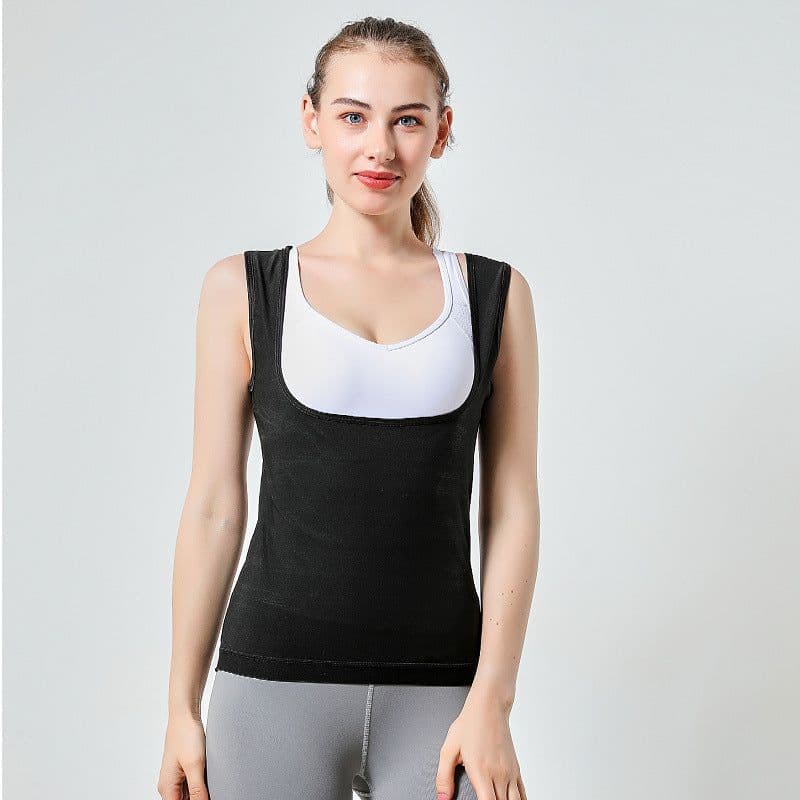 image-Amazon shapewear belly vest fitness sweat suit running sportswear sweat vest vest corset body sculpting