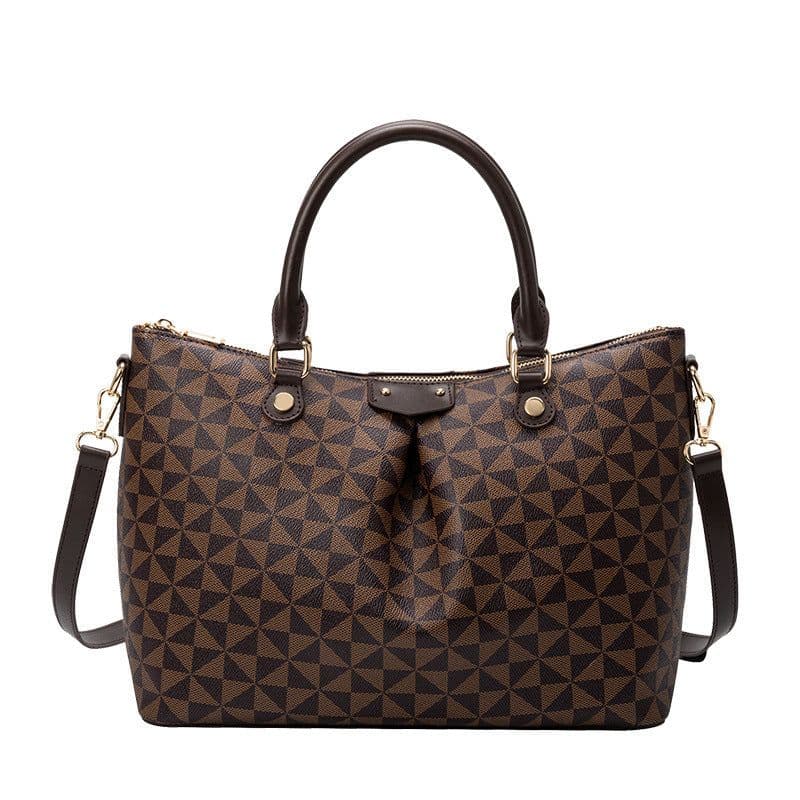 image-Women's Retro Printing Tote Bag - Windmill Black PU