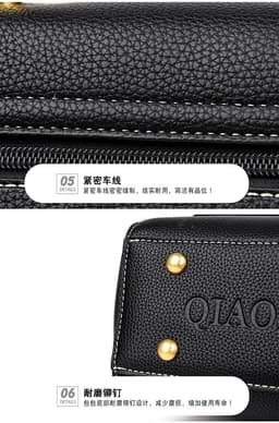 image-Genuine Leather Shoulder Bag - Brown Square