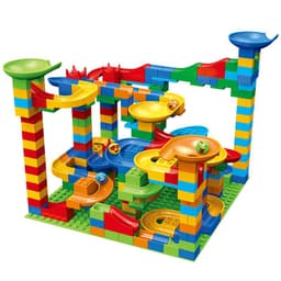 image-Large Particle Building Blocks Track Toy - DIY Ball Run 88pcs
