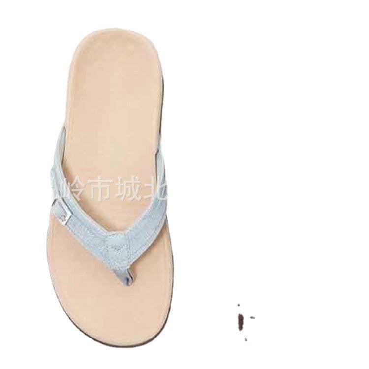 image-Women's Thong Slippers - Navy Blue Size 43