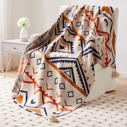 image-Meizuo Wool Blanket Bohemian Geometric 150x200cm