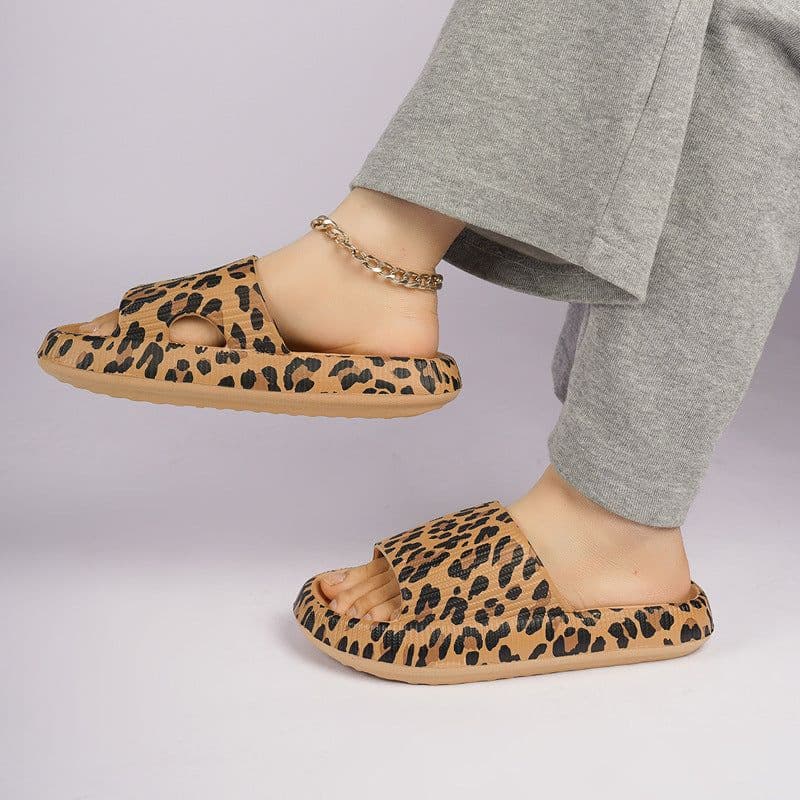 image-XMISTUO Leopard Print Flip Flop Slippers - Unisex